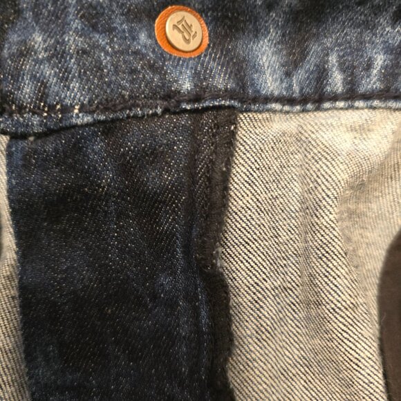 Rock Revival Moto Daviday Jeans Men's Destruction Blue Tie Dye Zippers Stretch - Picture 5 of 16